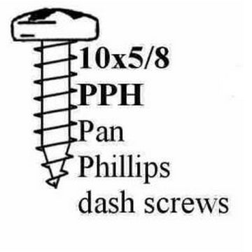 10 X 5/8" Pan Phillips Stp Screw Black - Bag Of 100 | Formula