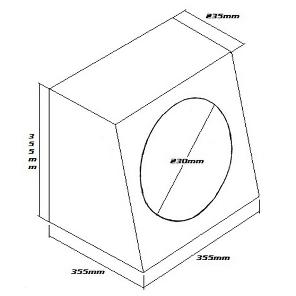 Subwoofer Box For 10" Single Sub Black | Formula
