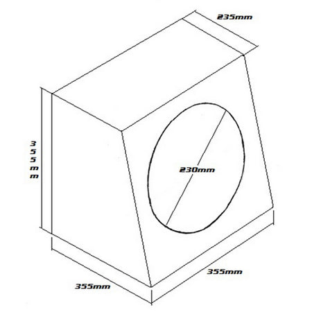 Subwoofer Box For 10" Single Sub Black | Formula