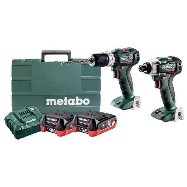 Metabo PowerMaxx Combo Kit 12.0 V BRUSHLESS Hammer Drill 45 Nm + Impact Driver 140 Nm