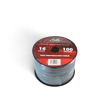 Ed's 16 gauge CCA speaker cable grey 100 metre spool