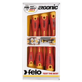 Felo 413 Series Ergonic Screwdriver Set 6pc Insulated