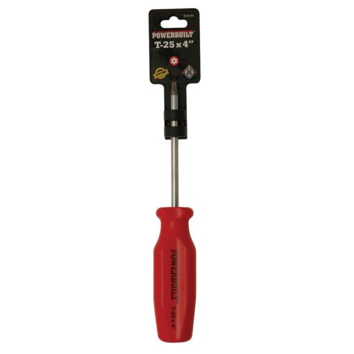Powerbuilt T-20 x 100mm/4″ Tamper Proof Torx Screwdriver