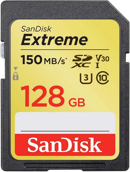 Sandisk Extreme Sdxc 128gb Up To 150mb/S Sd Card Class 10 U3 V30 | Formula