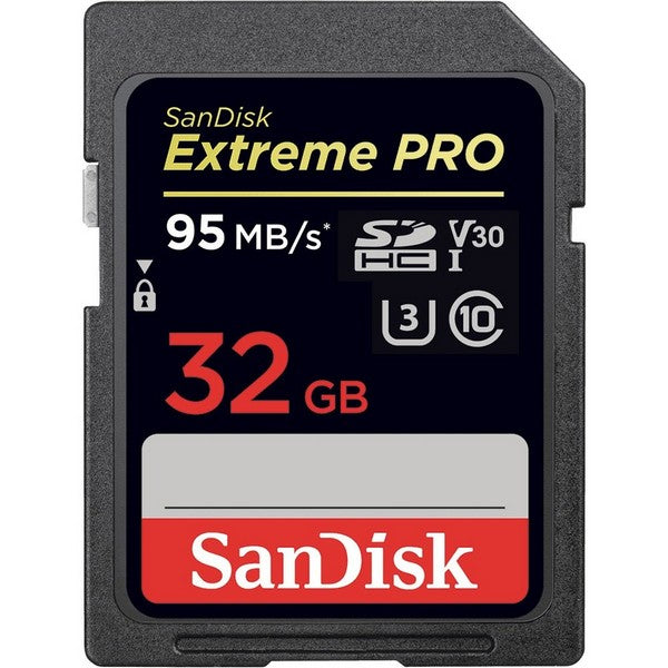 Sandisk Extreme Pro Sdhc 32gb Up To R95mb/S W90mb/S Sd Card Uhs-I V30 | Formula