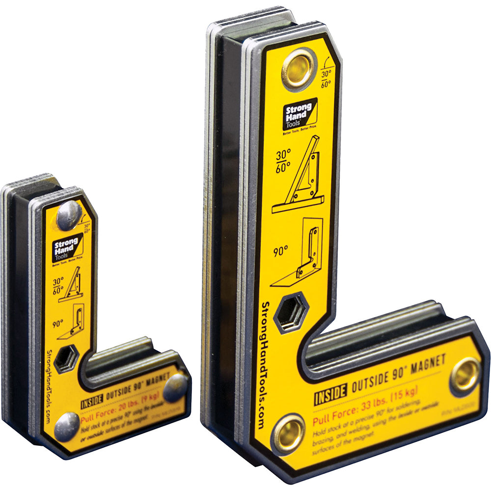 Stronghand inside outside angle magnets combo pack with 30 60 90 degree positioning