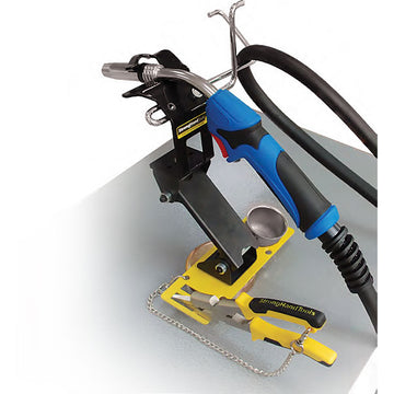 Stronghand MIG torch rest with magnetic base and adjustable cable hanger