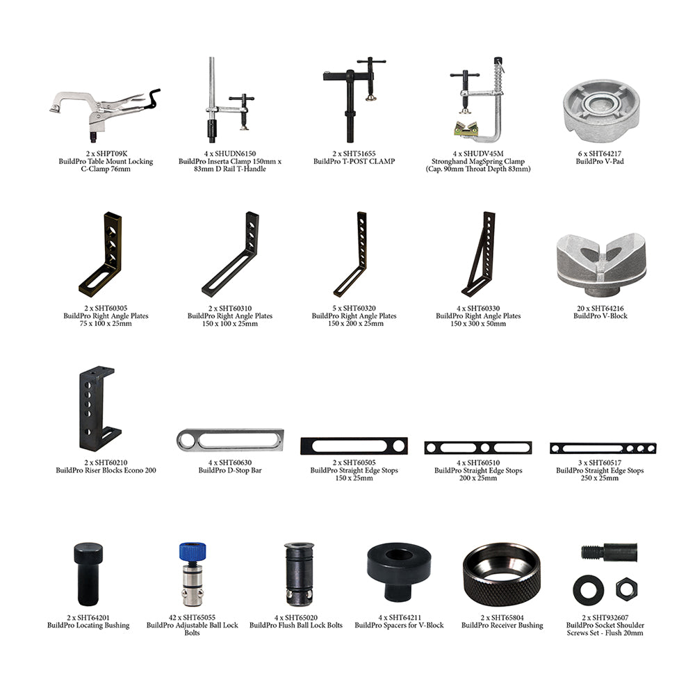 Stronghand Rhino Cart 3D Fixturing Kit Only - 122pc | ISL