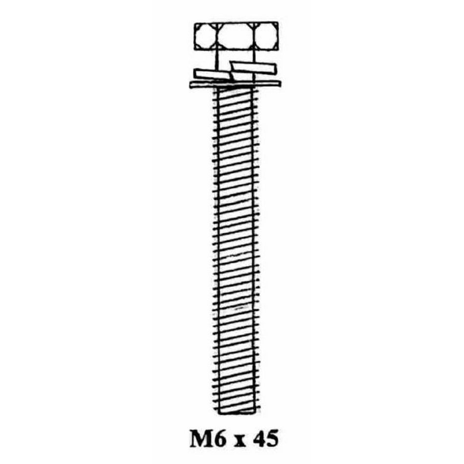 Bolt M6 X 45mm - Sold Individually