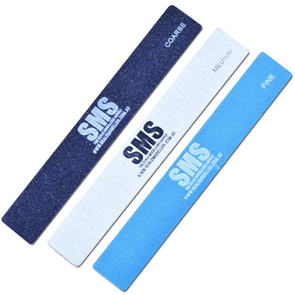 Scale Modellers Supply Sanding Sticks 3pc (Mixed Grits) | Formula