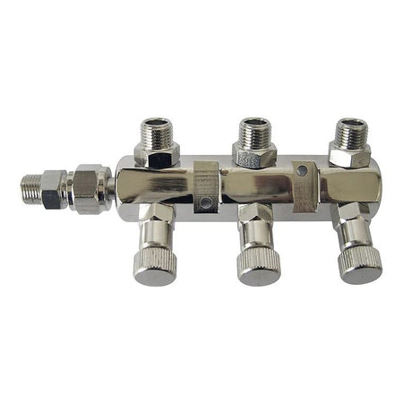 Sparmax Manifold With Individual Shut Off 3 Outlet 1/4" | Formula