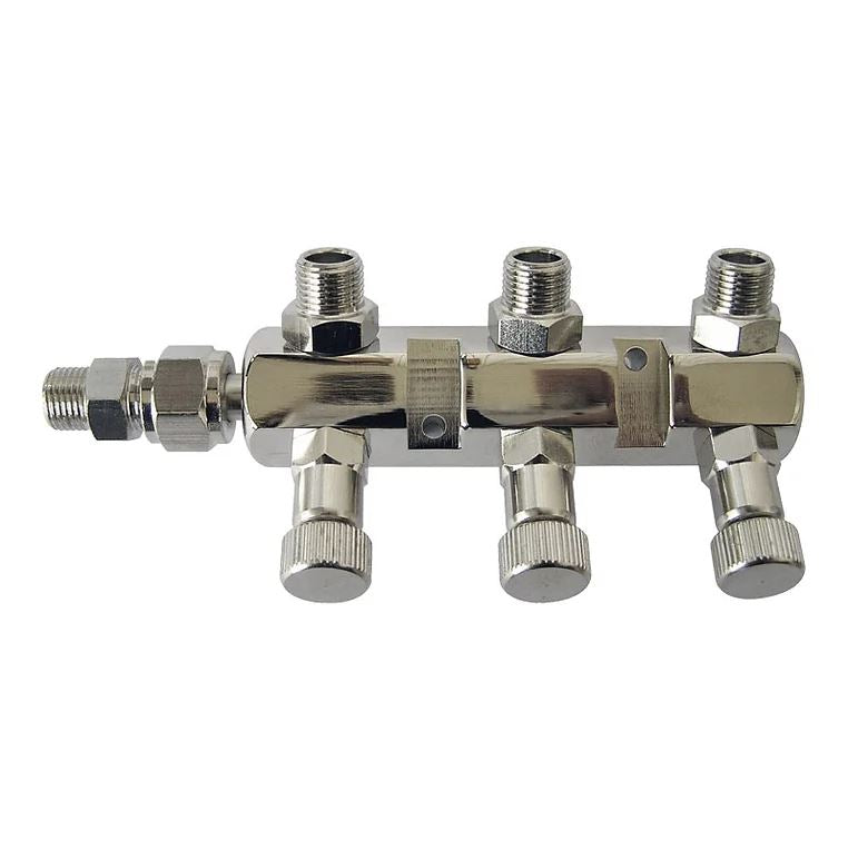 Sparmax Manifold With Individual Shut Off 3 Outlet 1/4" | Formula