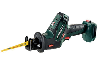 Metabo 18V brushless compact reciprocating sabre saw bare tool, side view