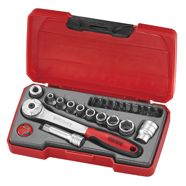 Teng 22pc 1/4in Dr. Mini Metric Socket Set | ISL