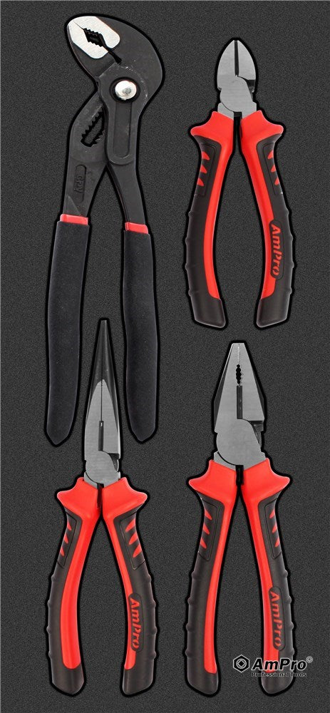 AmPro T28595 Professional Pliers Set 4pc | Hobeca