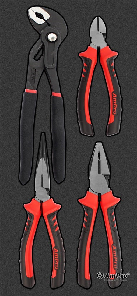 AmPro T28595 Professional Pliers Set 4pc | Hobeca