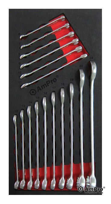 AmPro T40197  Combination Wrench Set 6-24mm