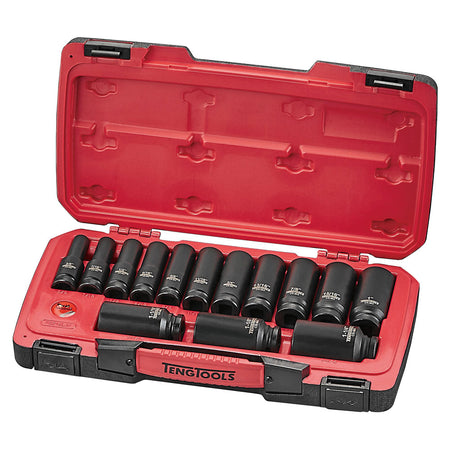 Teng 18pc 1/2in Dr. AF Deep Impact Socket Set 6-Pnt – Imp Socket Set 1/2in Drive AF Deep 18pcs | ISL