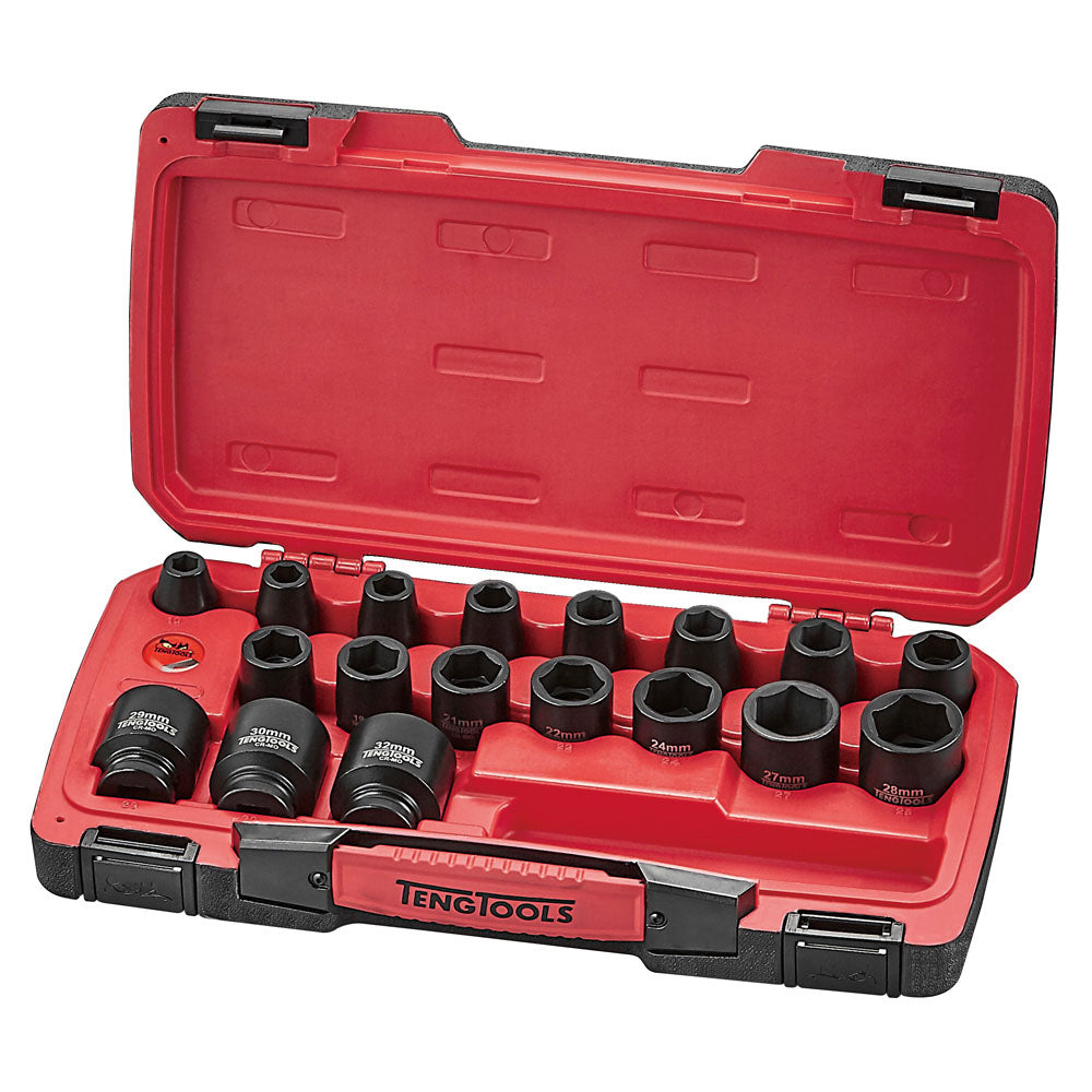 Teng 22pc 1/2in Dr. MM Reg. Impact Socket Set 6-Pnt – Impact Socket Set 1/2in Drive mm 22pcs | ISL