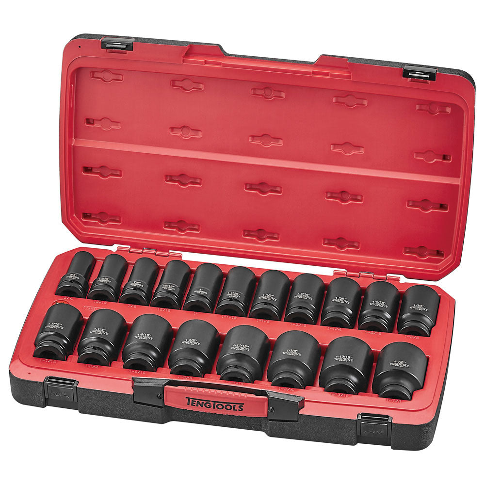 Teng 21pc 3/4in Dr. AF Deep Impact Socket Set 6-Pnt – Imp Socket Set 3/4in Drive AF Deep 21pcs | ISL
