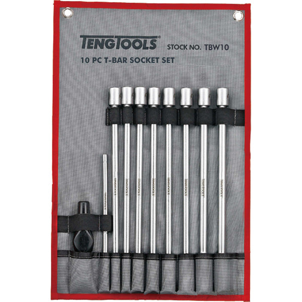 Teng 10pc T-Bar Uni-Joint Long Skt Set 7-19mm | ISL