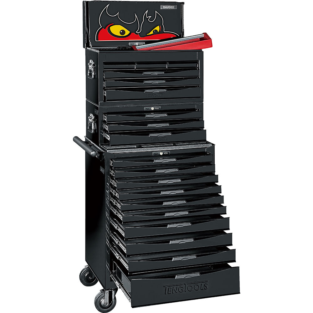 Teng 19-Dr. 8-Series Toolbox Stacker Combination (Black) | ISL