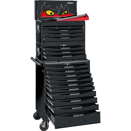 Teng 19-Dr. 8-Series Toolbox Stacker Combination (Black) | ISL