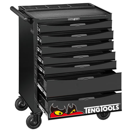 Teng 7-Dr. 8-Series Roller Cabinet - Black | ISL