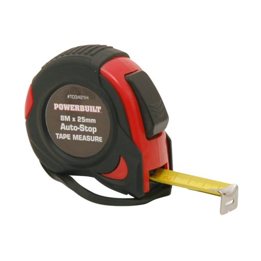 Powerbuilt 8M Combination Auto-Stop Tape Measure