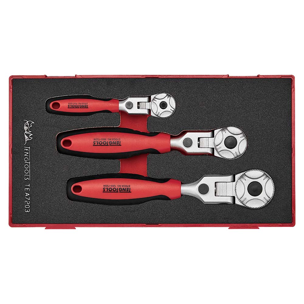 Teng 3pc Ratchet Flex Head 72 Teeth | ISL