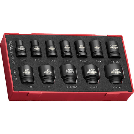 Teng 16pc 1/2in Dr. AF Reg. Impact Socket Set 6-Pnt (EVA) | ISL