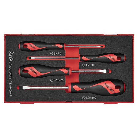 Teng 4pc Screwdriver Set Flat | ISL