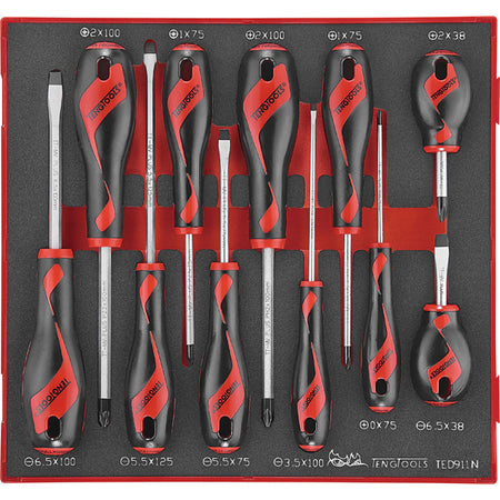 Teng 11pc MD Screwdriver Set - TED-Tray | ISL