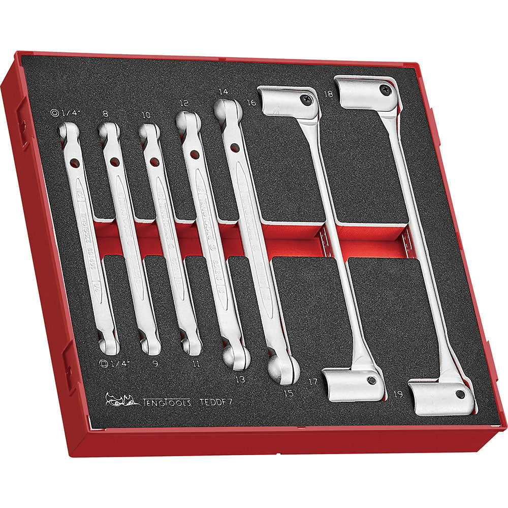 Teng 7pc Double Flex Wrench Set - TED-Tray | ISL