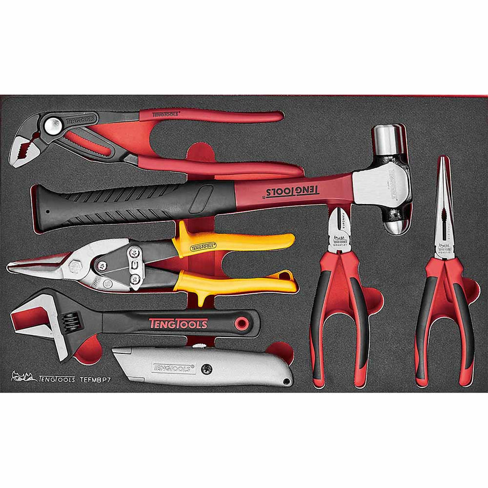Teng 7pc Plier and Hammer Set (EVA) | ISL