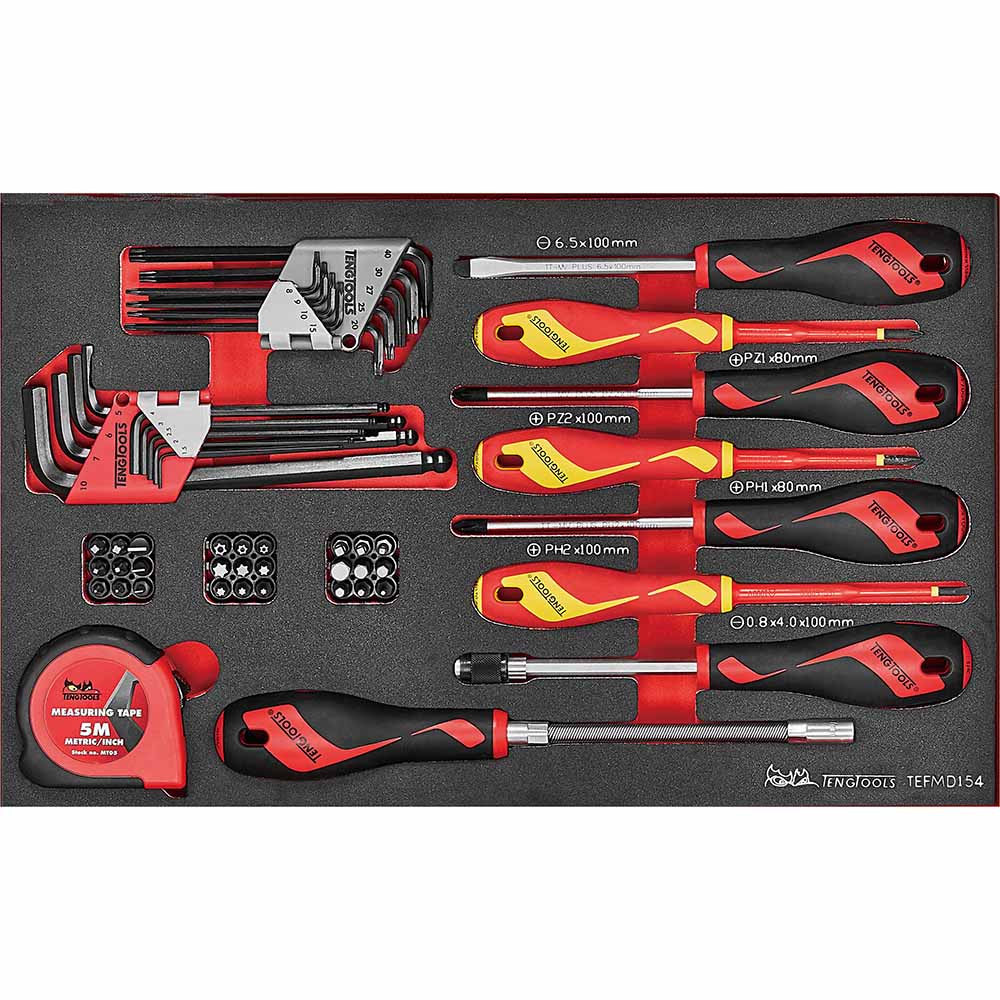 Teng 54pc Screwdriver & Hex/TX Key Set (EVA) – Teng 54pc Screwdriver Set (EVA) | ISL