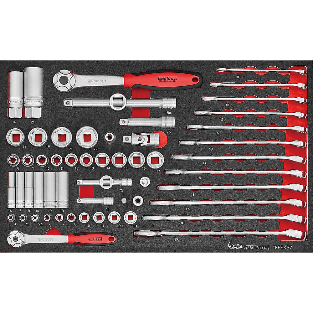 Teng 57pc Spanner And Socket Set (EVA) | ISL