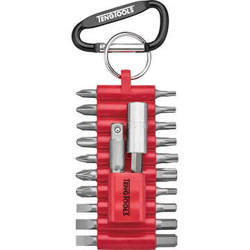 Teng Hook On Bits Set 22pc with belt clip holder and magnetic bit holder