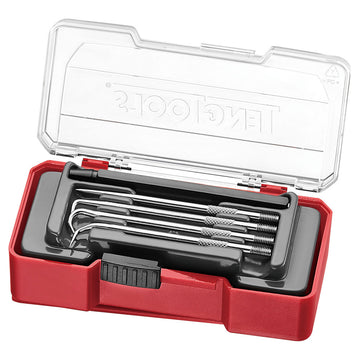Teng 4pc hook and pick set with magnetic aluminium handle and storage tray