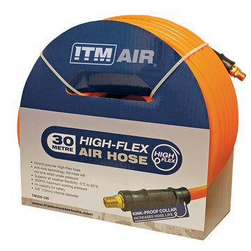 ITM 30 m air hose 10 mm bore with 1/4 in BSP male fittings