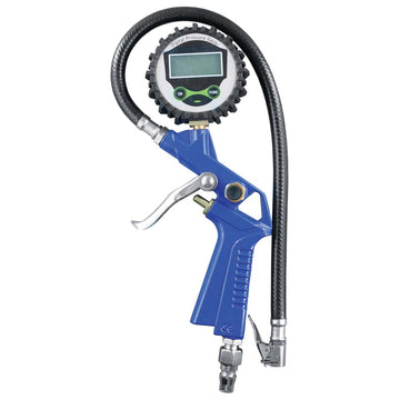 ITM digital tyre inflator with multi-function display showing bar, psi, kPa and kg/cm² pressure units