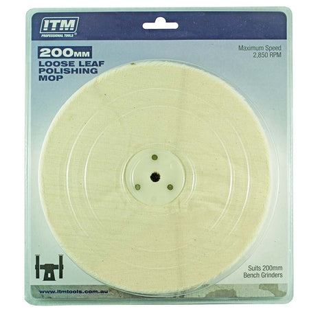 ITM Polishing Mop Loose Leaf 50 Fold 200 x 25mm | ISL