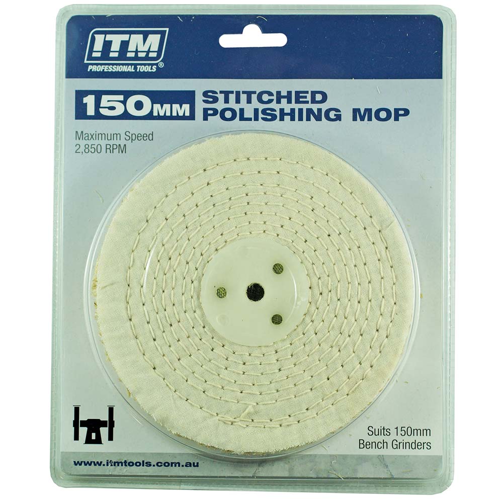 ITM Polishing Mop Stitched 50 Fold 150 x 25mm | ISL