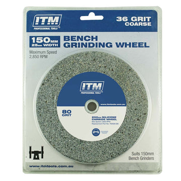 ITM Grinding Wheel Aluminium Oxide 150 x 25mm 36 Grit Coarse | ISL