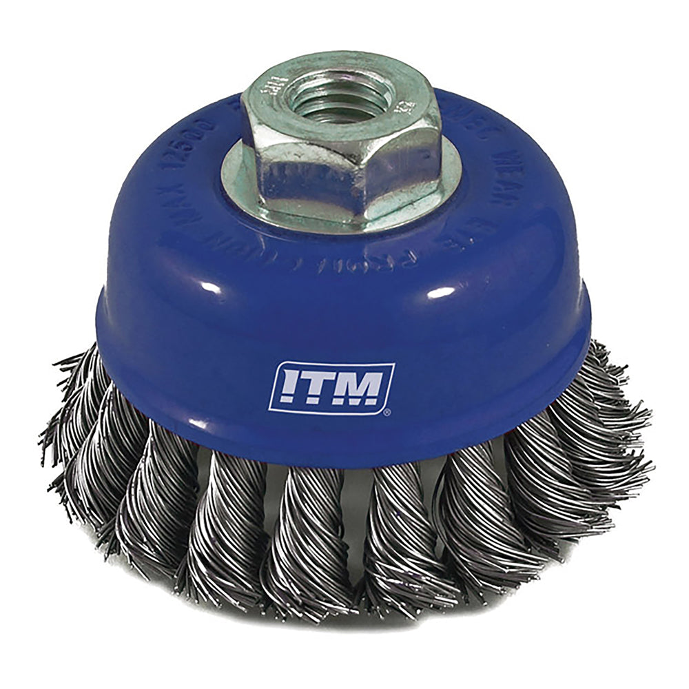 ITM Twist Knot Cup Brush Steel 75mm Boxed | ISL