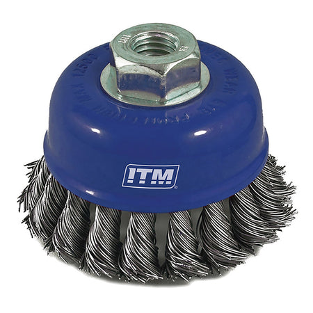 ITM Twist Knot Cup Brush Steel 75mm Boxed | ISL