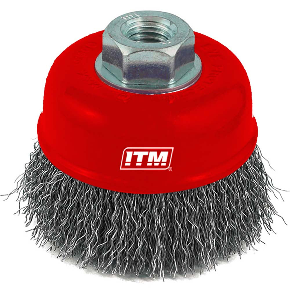 ITM Crimp Wire Cup Brush Stainless Steel 75mm | ISL