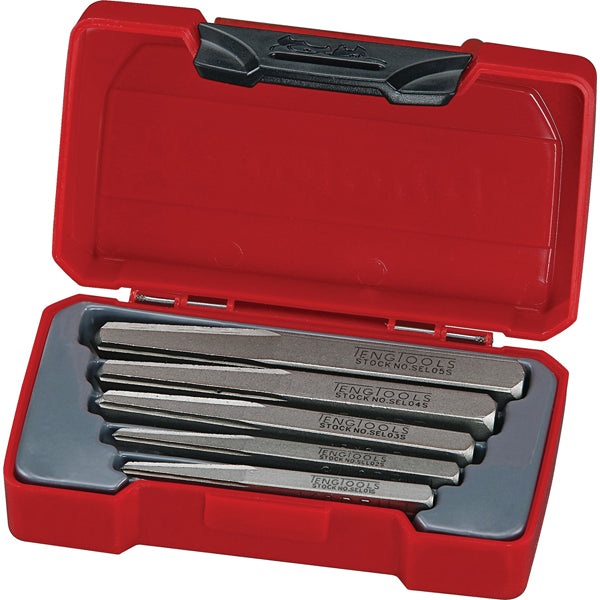 Teng 5Pc Screw Extractor Set - Square Shank