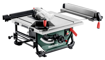 Metabo 1500W 254mm table saw with tubular frame and extendable table