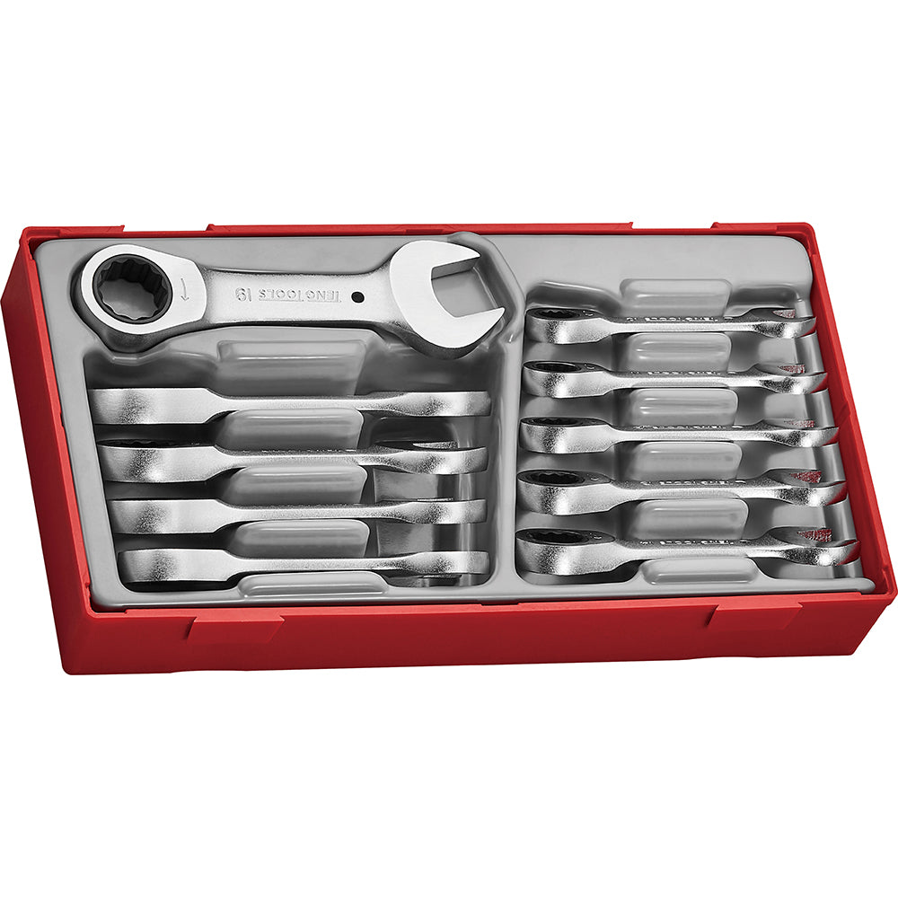 Teng 10pc Stubby Ratchet Combination Spanner Set - TC-Tray | ISL